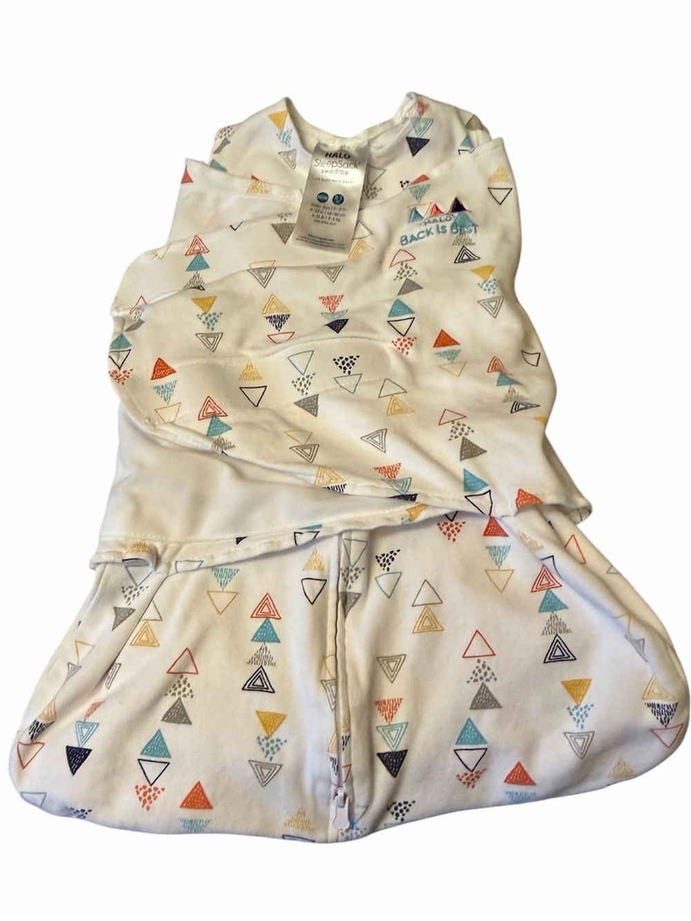HALO SleepSack Swaddle Newborn 0–3M Geometric Print 6–12 lbs